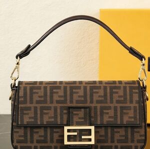 Fendi Baguette Medium FF Jacquard Bag